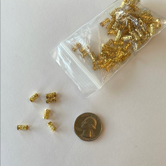 Hand Crafted Other - 2/$10 GOLD PLATED FILIGREE TUBE BEADS